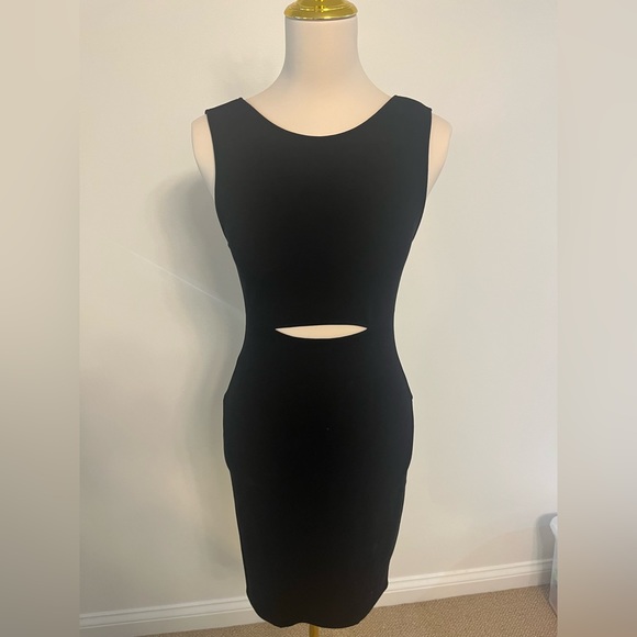 Helmet Lang Front Cut Out Mini Dress - Picture 9 of 12